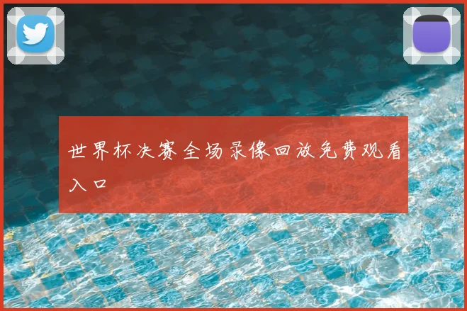世界杯决赛全场录像回放免费观看入口